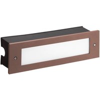 Micenas Outdoor LED Recessed Wall Light Brown 29.8cm 1140lm 3000K IP65 - Special Offer
