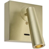 Gamma LED Wall Reading Light Satin Gold 179lm 2700K