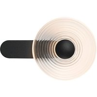 Larchmont Wall Lamp, 1 x 7W LED, 3000K, 426lm, Satin Black/Clear