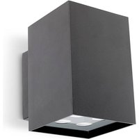Afrodita Outdoor LED Up and Down Wall Light Urban Grey 10cm 1296lm 3000K IP65