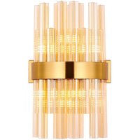 Lysander 6 Light G9, Wall Light, Brass / Amber