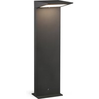 Soleil Outdoor Dark Grey Bollard Solar Panel Light IP54
