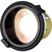 Montauk, 5/8W, Triac Dimmable 4CCT LED Fire Rated Downlight, Black Chrome Inner & Black Trim, Cut Out: 70mm, 800lm 60° Deg IP65