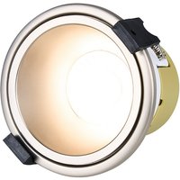 Montauk, 5/8W, Triac Dimmable 4CCT LED Fire Rated Downlight, Satin Nickel Inner IP65
