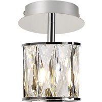 Keene 12cm 1 Light G9 Flush Light Polished Chrome / Clear Crystal Shade