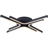 Essex 64cm 4 Arm Flush Ceiling, 36W LED, Remote Control Dimmable & CCT Tuneable White 3000K-6000K, 1000lm, Sand Black
