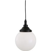 Pelagia Bathroom 20cm Globe Pendant, Matt Black, IP44