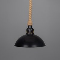 Tahiti Outdoor Rope Pendant, Matte Black, IP65