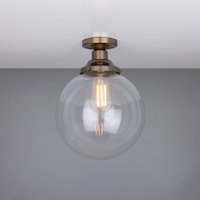 Riad 25cm Globe Ceiling Light, Antique Brass