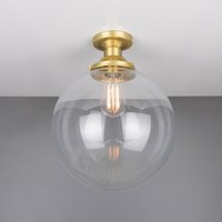 Riad 30cm Globe Ceiling Light, Satin Brass