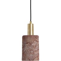 Senna Pendant Red Iron, Satin Brass