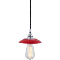Reznor Pendant, Chrome, Red Shade