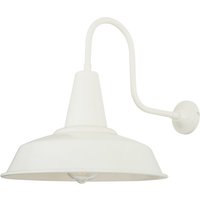 Hex Factory Industrial Wall Light, White