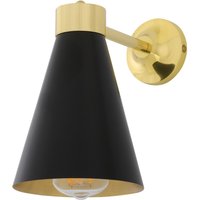 Kamina Wall Light, Matt Black and Polished Brass