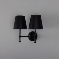 Bursa Double Wall Light, Matte Black
