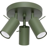 Ring Modern Ceiling Spotlight Cluster 3 Light Olive Green
