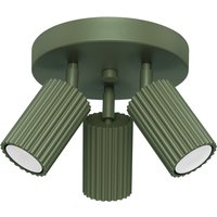 Karbon Minimalist Ceiling Spotlight Cluster 3 Light Olive Green