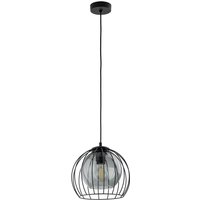Universo 26cm Wire Frame Pendant Ceiling Light Black 1xE27