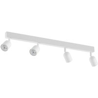 Top Rounded Head Ceiling Spotlight Bar White 4xGU10