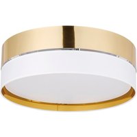Hilton 45cm Cylindrical Ceiling Light White, Gold 4xE27