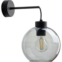 Cubus Dome Wall Lamp Black, Graphite Glass 1xE27