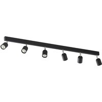 Top Ceiling Spotlight Bar Black, Chrome 6xGU10