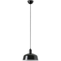 Tatawin Medium Dome Pendant Ceiling Light Black, Gloss Black 1x E27
