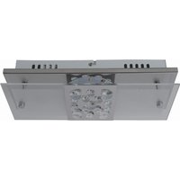 Chur 30x12cm Integrated LED Semi Flush Ceiling Light Chrome 3000K