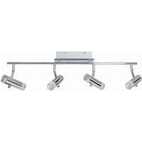 Garda LED Quad Ceiling Spotlight Bar Chrome 3000K