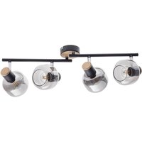Fumoso Ceiling Spotlight Bar Black 4xE14