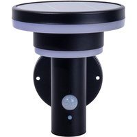 Nora Dimmable LED Solar Outdoor Motion Sensor Wall Lamp Black PIR + Dusk to Dawn Sensor 3000K IP44