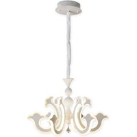 Ludwig Dimmable LED Tall Pendant Ceiling Light White 2700K Remote Control