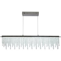 Diamonds Dimmable LED Bar Pendant Ceiling Light Chrome 3000-6500K Remote Control