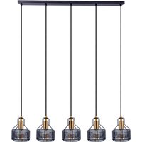 Foro Bar Pendant Ceiling Light Black 5xE27