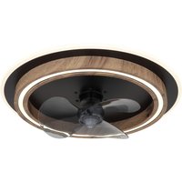Bozan 3 Blade Ceiling Fan Matt Black LED Dimmable 2700-6500K Remote Control Timer
