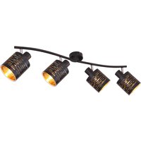Tunno Ceiling Spotlight Bar Black 4x E14