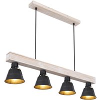 Günther Bar Pendant Ceiling Light Natural Color 4x E27
