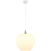 Maxy 40cm Dome Pendant Ceiling Light White Matt Opal Glass Shade 1x E27
