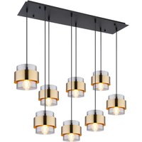 Milley Cluster Pendant Ceiling Light Matt Black Glass Shade 8x E27