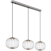 Galway Bar Pendant Ceiling Light Nickel Matt 3x LED 3000K