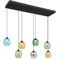 Minara Rectangle Cluster Pendant Ceiling Light Matt Black Glass Shade 6x LED 3000K