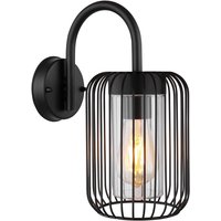 Nina Outdoor Wall Lamp Matt Black IP44 1x E27