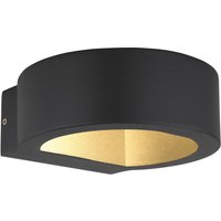 Slice I Outdoor Up Down Wall Lamp Matt Black IP54 Clear Glass Shade LED 3000K