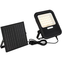 Solarleuchte Outdoor Lighting Matt Black IP65 Clear Glass Shade LED Dimmable 3000K Timer