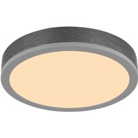 Doro 30cm Flush Ceiling Light Silver Colored LED 3000K