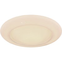 Rava Patterned Glass Flush Ceiling Light White LED Dimmable 3000-6500K Remote Control