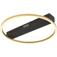 Luffy Integrated LED Semi Flush Ceiling Light Black LED 3000K