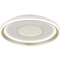 Eila Integrated LED Semi Flush Ceiling Light White Matt LED Dimmable 2700-6000K Remote Control Timer