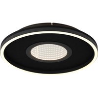 Emory Integrated LED Semi Flush Ceiling Light Matt Black LED 3000K