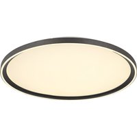 Dublin 50cm Integrated LED Semi Flush Ceiling Light Grey LED Dimmable 2700-6000K Remote Control